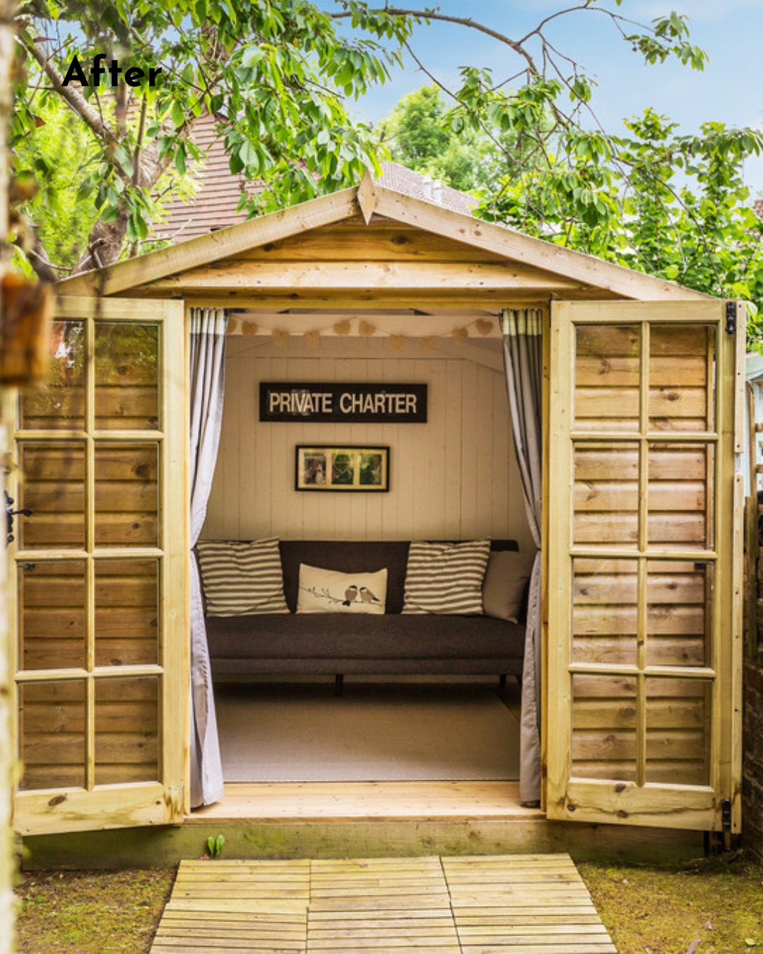 Finished shed exterior