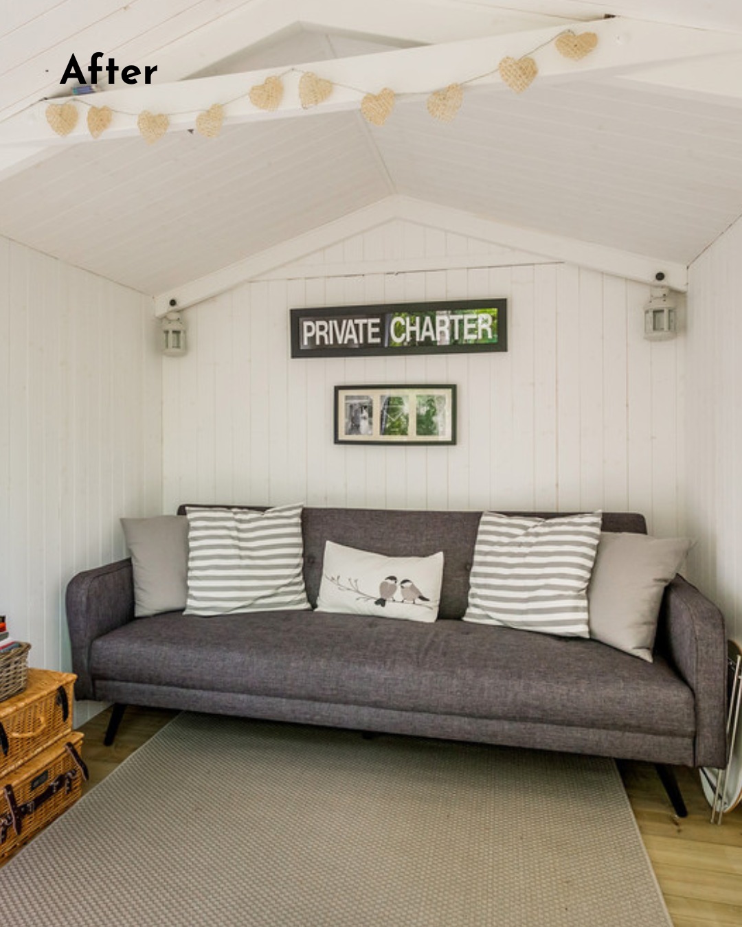 Finished shed interior